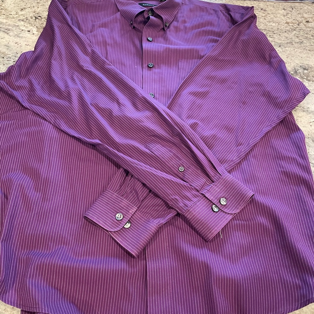 Van Heusen casual dress shirt XL purple - Picture 4 of 6